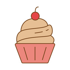 sweet cupcake pastry fill style icon
