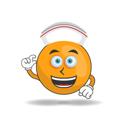The Orange mascot character becomes a nurse. vector illustration