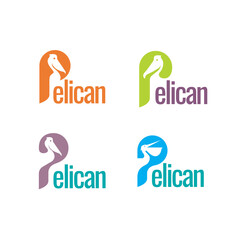 Pelican bird logo icon symbol design
