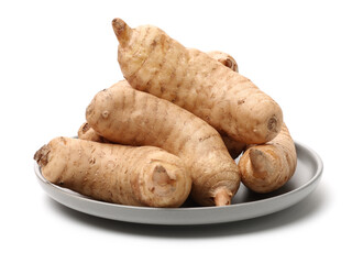  Fresh Gastrodia elata blume on white background