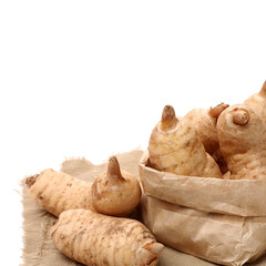  Fresh Gastrodia elata blume on white background
