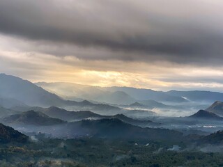Fototapeta premium sunrise in the mountains