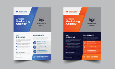 Creative business flyer design template