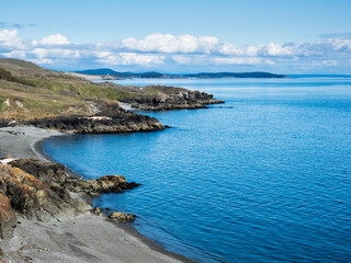 Beautiful coastal scenery at the South Beach area of San Juan island - WA, USA