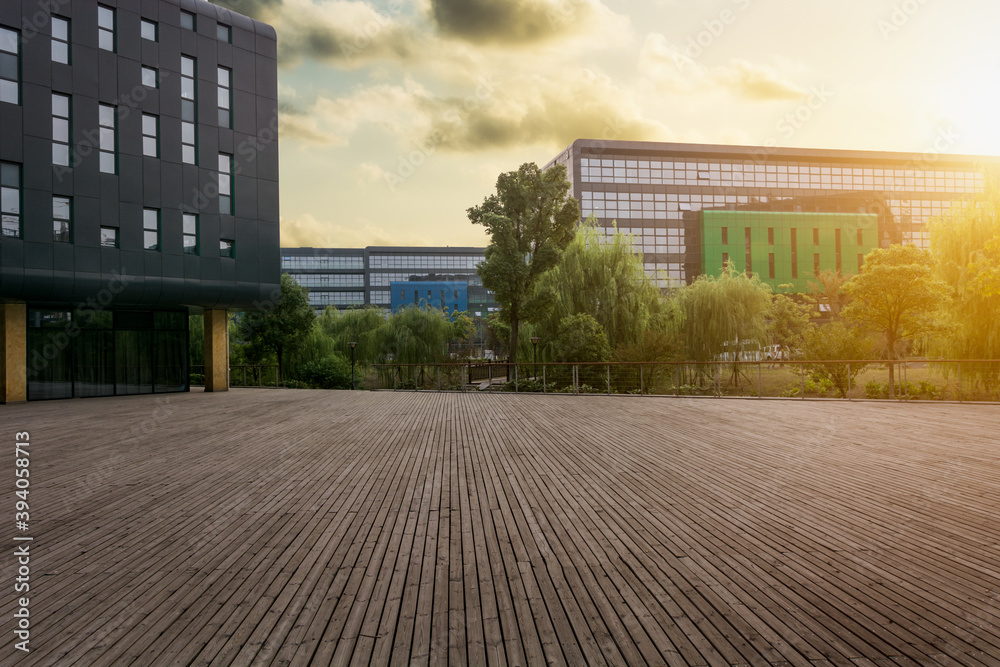 Canvas Prints modern office building in the evening