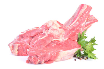 Meat beef on a white background