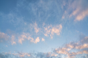 Dusk sunset blue sky and clouds background