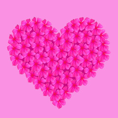 Happy Valentine's day! Heart made of flowers