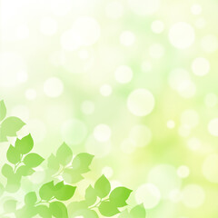 Fototapeta na wymiar 【キラキラ背景画像素材】新緑と木漏れ日の背景 正方形 左下