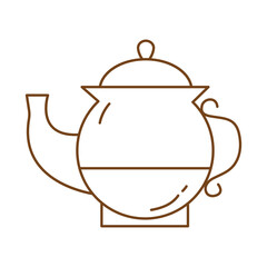 tea pot line style icon