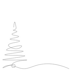 Christmas tree on white background isolated. Vector illustration
