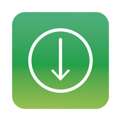 arrow download button interface block gradient style icon