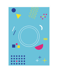 light blue color memphis style background with circle figures