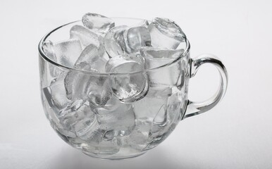 Cup Full Of Ice Cubes
