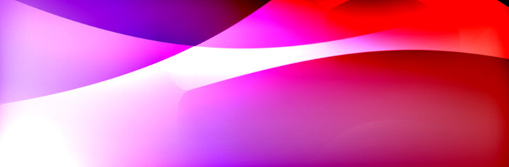 Obraz premium Fluid gradient neon color waves, vector abstract background