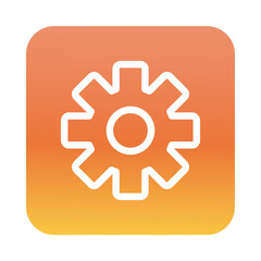 gear settings setup block gradient style icon