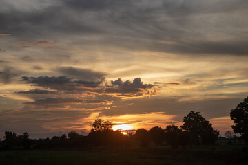 Obraz premium Natural scenery at sunset