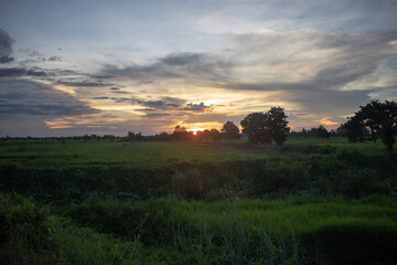 Natural scenery at sunset