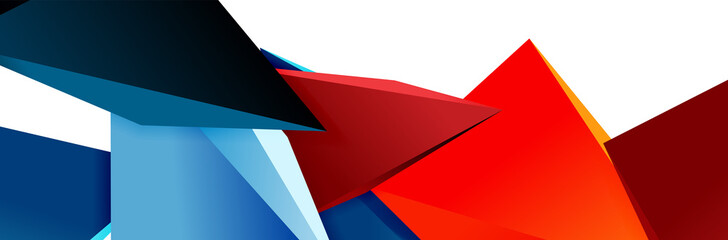 Triangle mosaic abstract background, 3d triangular low poly shapes. Geometric vector illustration for covers, banners, flyers and posters and other