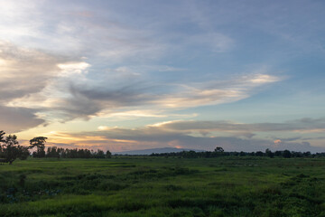 Obraz na płótnie Canvas Natural scenery at sunset