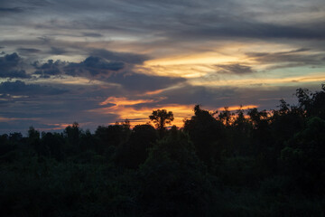 Natural scenery at sunset