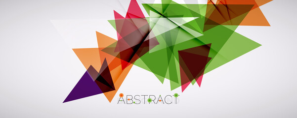 Geometric abstract background. Color triangle shapes. Vector illustration for covers, banners, flyers and posters and other designs