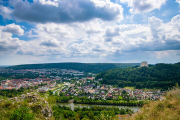 view of the city of Kehlheim and the Befreiungshalle