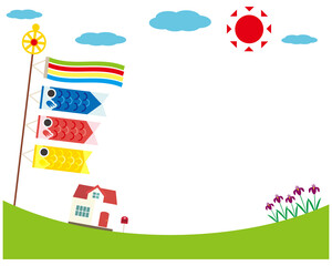 こいのぼりのベクターライスト　端午の節句　こどもの日