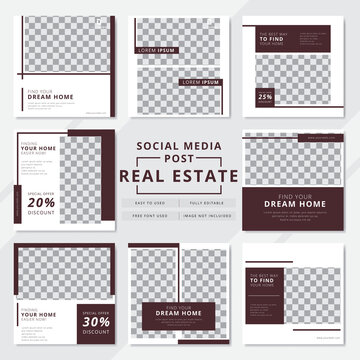 Real estate social media post templates
