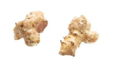 Ginger root isolated on a white