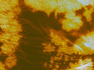Orange Dirty Art Canvas. Yellow Fashion. © Olga