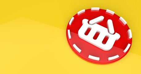 shopping cart icon 3d