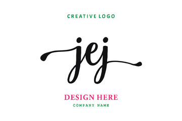 JEJ lettering logo is simple, easy to understand and authoritative - obrazy, fototapety, plakaty