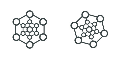 Hexagon shape symbol. Hexagonal element for your project.