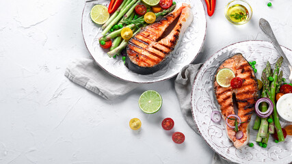 Grilled Salmon with fresh salad