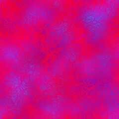 Seamless dynamic red and blue leaf pattern. High quality illustration. Hyper bright vivid and vibrant natural foliage design. Intense colors and energetic ultra-violet feel.