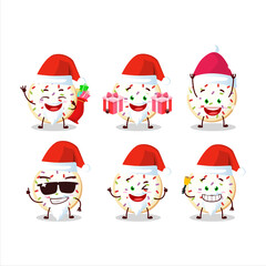 Santa Claus emoticons with sugar cookies cartoon character