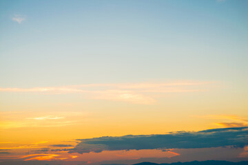Beautiful nature background colorful sky with cloud before sunset