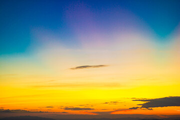 Fototapeta na wymiar Beautiful nature background colorful sky with cloud before sunset