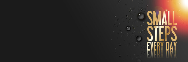 Small Steps Every Day - Workout, Fitness, Gym Motivation Quote - Creative Typography Modern