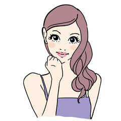 キレイ　可愛い　女性　上半身