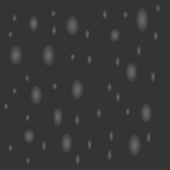 Realistic water drops on a dark gray background. Modern abstract illustration. Design for business advertising. Creative minimalist illustration for wall decoration.