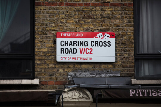 London, United Kingdom, February 7th 2019, Sign for Charing Cross Rd