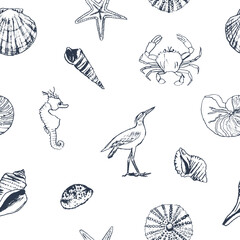 Seamless Sketchy Sea Collection