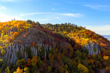 Saint Gerorge Hill in Hungary badacsony region. Amazing vulcanic mountain where giant basalt...