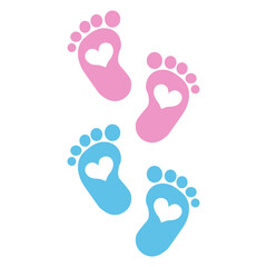 
Baby feet. Gender party
Vector. Illustration