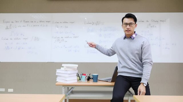 male professor teach online