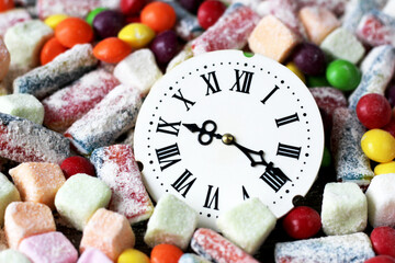 Retro watch with Roman numerals delicious marmalade of different colors