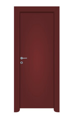 Red  home door. vector illustration