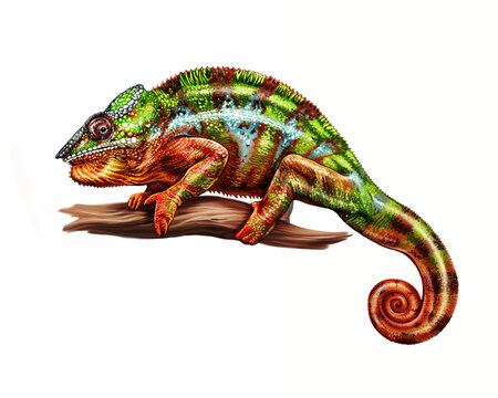 panther chameleon ( Furcifer pardalis, Chamaeleonidae)